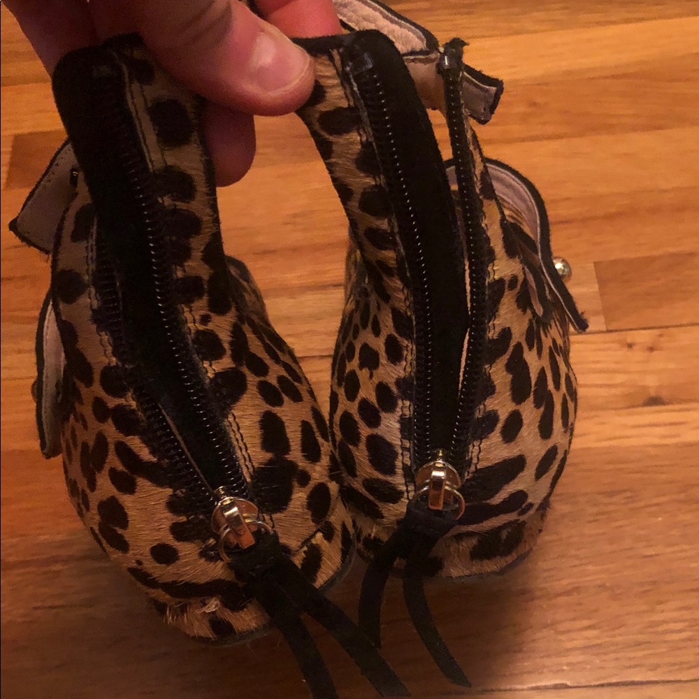 J. Crew Leopard-Print Mary Jane Flats in Tan and Black - Picture 3 of 6